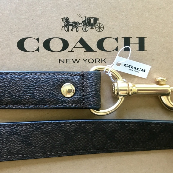 NWT 2 Piece Set: Coach Logo Dog Pet Leash + Collar - Picture 6 of 8